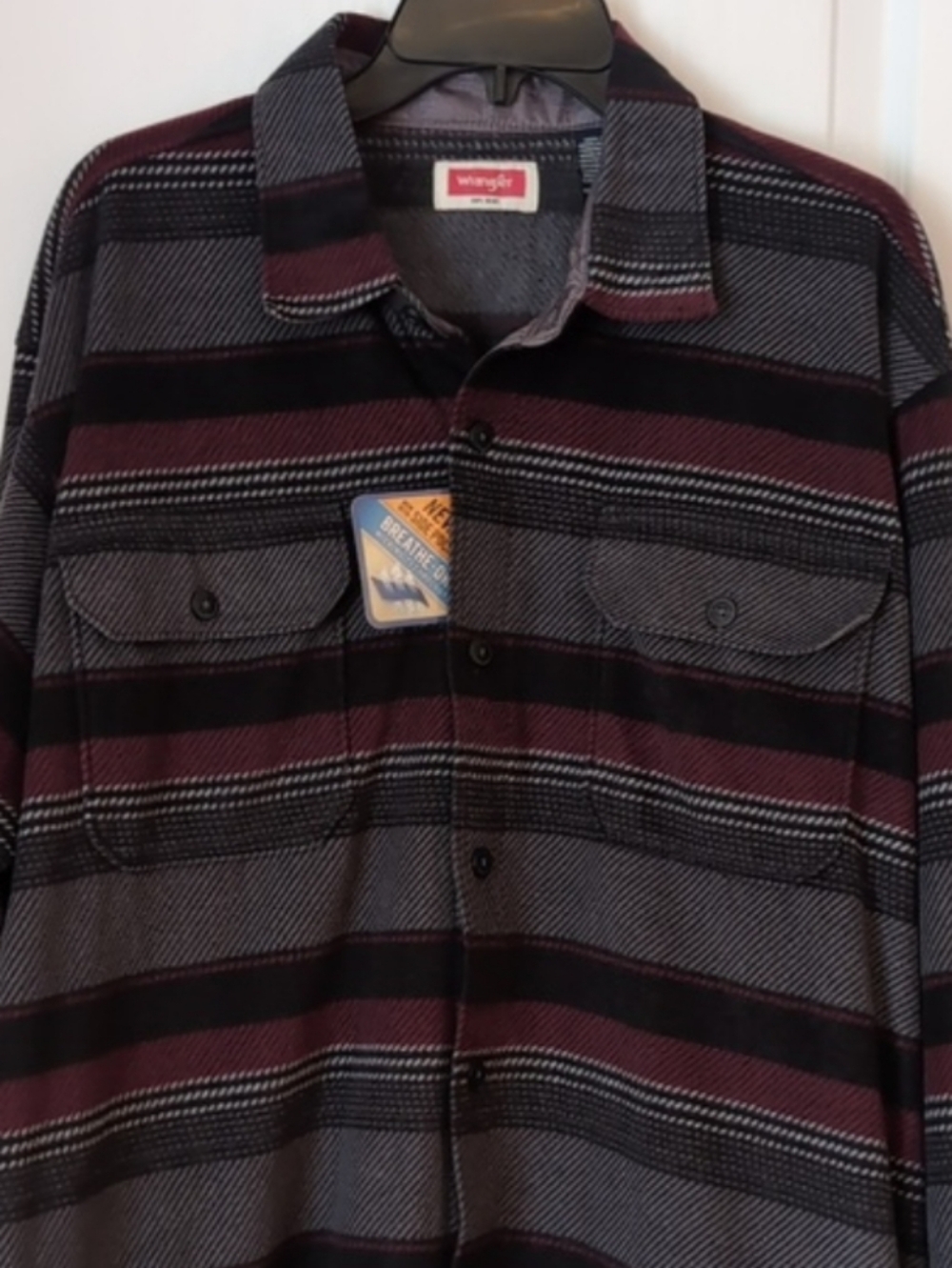 Wrangler Soft Fleece Button Front Shirt. Size XL. NEW